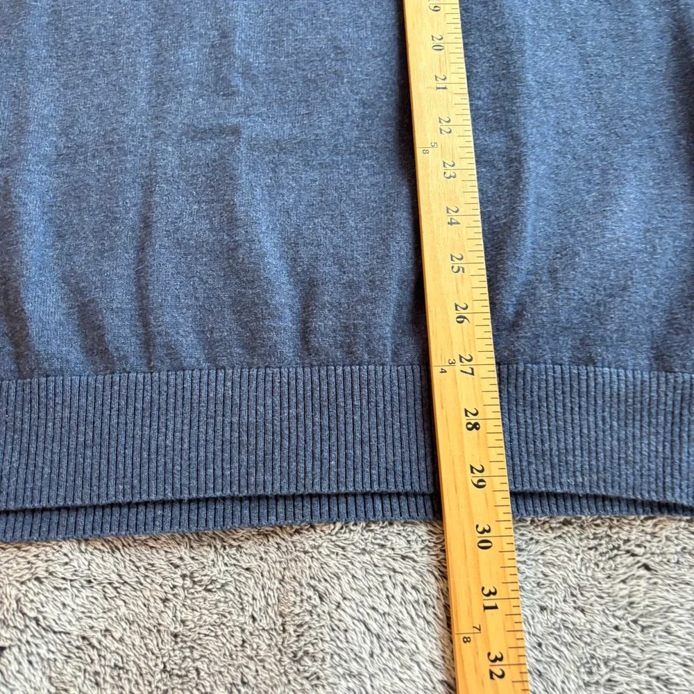 Eddie Bauer Mens V-Neck Sweater XL Tall‎ Merino Wool Blend Preppy Heritage 19574